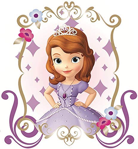 7 Inch Sofia The First Decal Disney Princess Repositionable Removable Peel Self Stick Wall Sticker Art Home Decor (Decoration for Walls Laptop Tumbler) 6 1/2 by 7 inch