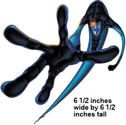 6 inch Mr Mister Fantastic Reed Richards Classic FANTASTIC FOUR 4 Marvel Comics Removable Peel Self Stick Adhesive Vinyl Decorative Wall Decal Sticker Art Kids Room Home Decor Boys Children 6 x 6 inch