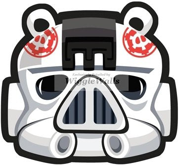4 Inches Stormtrooper Storm Trooper Pig Pigs Angry Birds Star Wars Removable Peel Self Stick Adhesive Vinyl Decorative Wall Decal Sticker Art Kids Room Home Decor Girl Boy 4x4 Inch