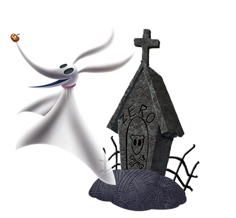 Generic 7"" Zero Ghost Dog Wall Decal The Nightmare Before Christmas Peel and Stick Vinyl Sticker Tim Burton Room Decoration Removable Home Decor Self Adhesive Art 7 1/2 x 7 1/2 Inches