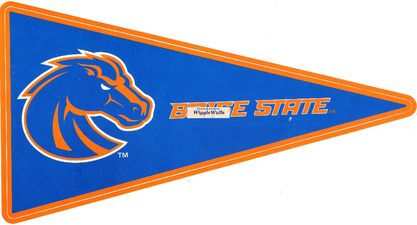 10 Inch BSU Broncos Logo Pennant Flag Boise State University Removable Wall Decal Sticker Art NCAA Home Room Decor 10 by 5 Inches