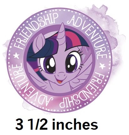 3 Inch Twilight Sparkle Wall Decal Sticker MLP Pony The Movie Removable Peel Self Stick Adhesive Vinyl Decorative Art Kids Room Home Decor Girl Bedroom Nursery 3 1/2 by 3 1/2 inches Tall