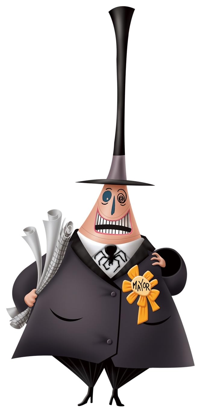 Generic 16"" Mayor Wall Decal The Nightmare Before Peel and Stick Vinyl Sticker Tim Burton Room Decoration Removable Home Decor Self Adhesive Art 7 x 16.5 Inches