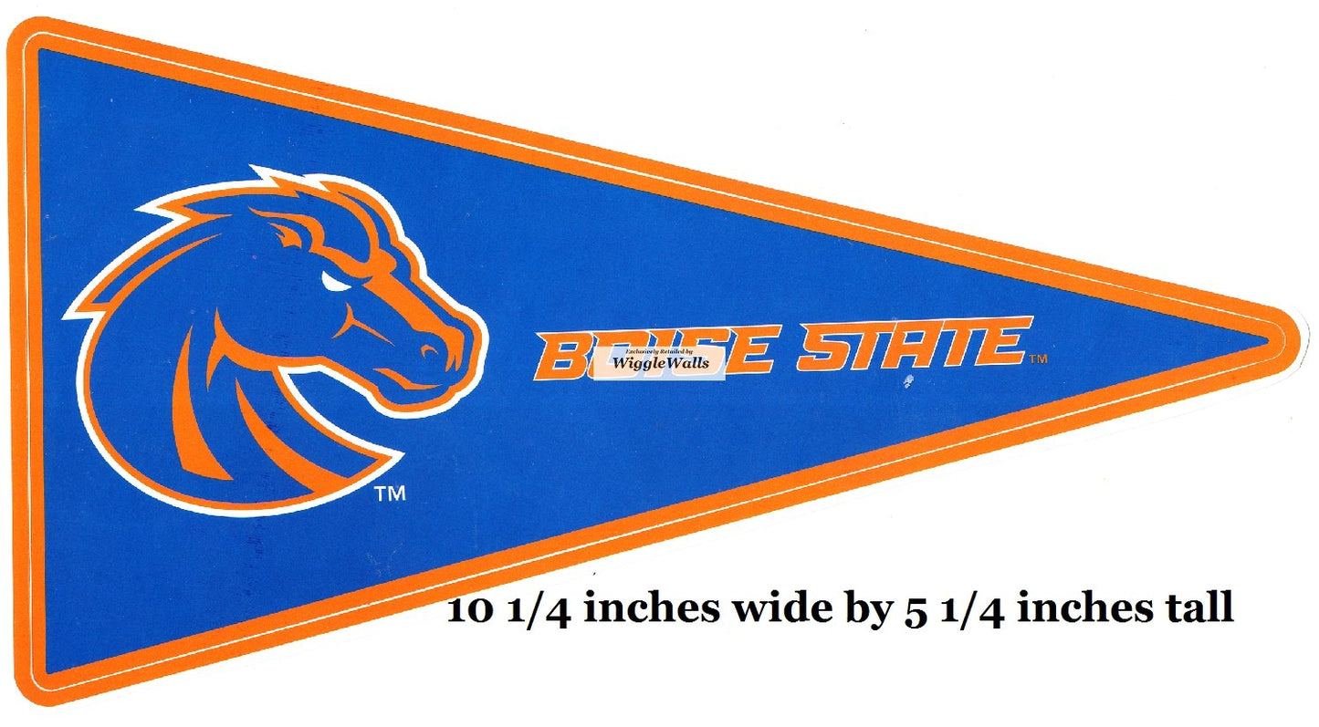 10 Inch BSU Broncos Logo Pennant Flag Boise State University Removable Wall Decal Sticker Art NCAA Home Room Decor 10 by 5 Inches