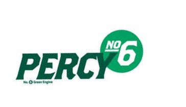 4 Inch Percy No. Number 6 The Small Engine Green Thomas The Tank and Friends Removable Wall Decal Sticker Art Home Decor 4 1/2 inches Wide by 1 1/2 inches Tall