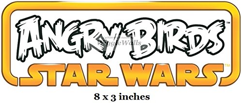 8 Inches Angry Birds Star Wars Text Logo Name Symbol Removable Peel Self Stick Adhesive Vinyl Decorative Wall Decal Sticker Art Kids Room Home Decor Girl Boy 3x8 Inch