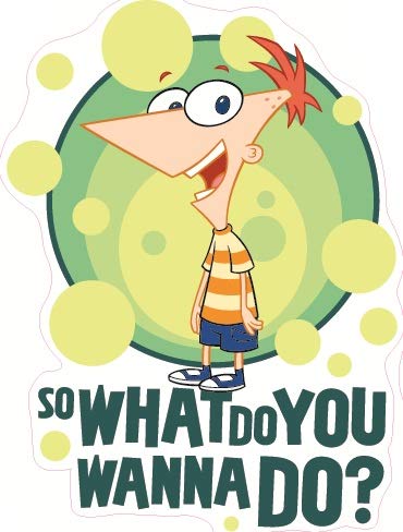 7 Inch Phineas and Ferb Decal Disney XD Repositionable Removable Peel Self Stick Wall Sticker Art Home Decor (Decoration for Walls Laptop Tumbler) 4 1/2 by 6 1/2 inch