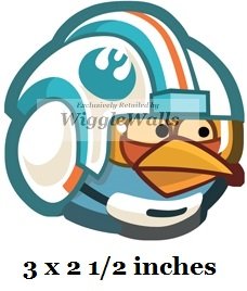 3 Inches Blue Bird Angry Birds Star Wars Removable Peel Self Stick Adhesive Vinyl Decorative Wall Decal Sticker Art Kids Room Home Decor Girl Boy 3x2 Inch