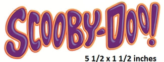 Scooby-Doo logo with text indicating size