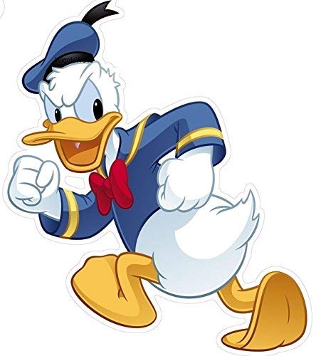 9 Inch Donald Duck Mickey Mouse Clubhouse Removable Wall Decal Sticker Art Walt Disney Home Decor 7 1/2 inches Wide by 8 1/2 inches Tall