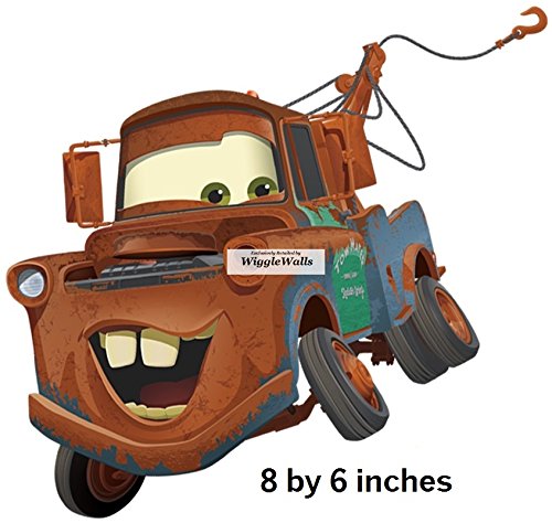 8 Inch Tow Mater Wall Decal Sticker Disney Pixar Cars 3 Movie Truck Removable Peel Self Stick Adhesive Vinyl Decorative Art Room Home Decor Kids Room Nursery Racing Decor 8 by 6 inches