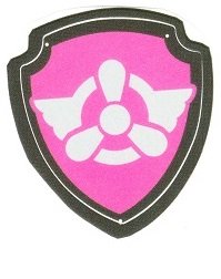 1 Inch Skye Badge Paw Patrol Pup Wall Decal Sticker Pups Puppy Puppies Dog Dogs Removable Peel Self Stick Adhesive Vinyl Decorative Art Kids Room Home Decor Children 1 1/2 x 1 1/2 inches