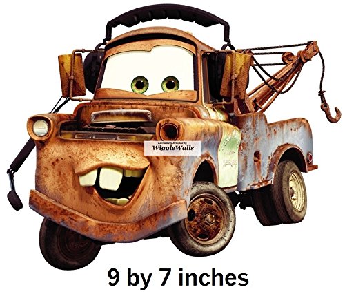 9 Inch Tow Mater Wall Decal Sticker Disney Pixar Cars 2 Movie Truck Removable Peel Self Stick Adhesive Vinyl Decorative Art Room Home Decor Kids Room Nursery Racing Decor 9 by 7 inches
