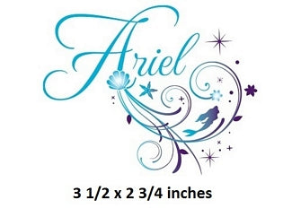 Sparkle Ariel Wall Decal Little Mermaid Princess Removable Sticker Walt Disney Princesses Peel and Stick Home Decor Art 6 x 9.5 inches