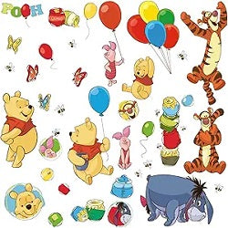 Winnie the Pooh Bear Characters Wall Decals