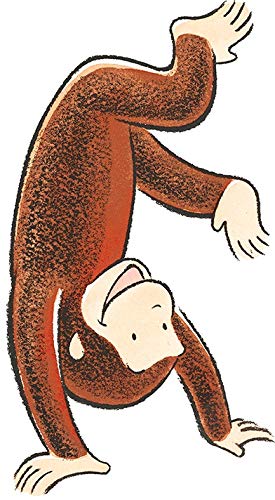 8 Inch Curious George Handstand Decal Classic Storybook Monkey Removable Peel Self Stick Wall Sticker Art (Decoration for Walls Laptop Yeti Tumbler) Nursery Bedroom Home Decor 5 1/2 x 8 inch