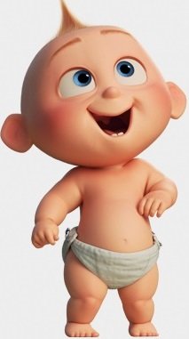 5 Inch John Jack-Jack Jackson Parr Logo Baby Boy Brother Incredibles 2 Movie Removable Peel Self Stick Wall Decal Sticker Art Bathroom Kids Room Walt Disney Pixar Home Decor 3 by 5 inches