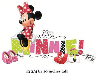 Minnie Mouse Wall Decal Red Bow Removable Sticker Walt Disney Peel and Stick Home Decor Art 14 x 10 inches