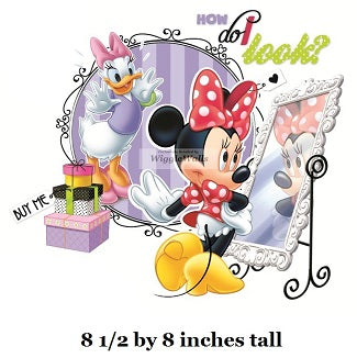 Minnie Mouse and Daisy Duck Wall Decal Removable Sticker Walt Disney Peel and Stick Home Decor Art 8.5 x 9 inches