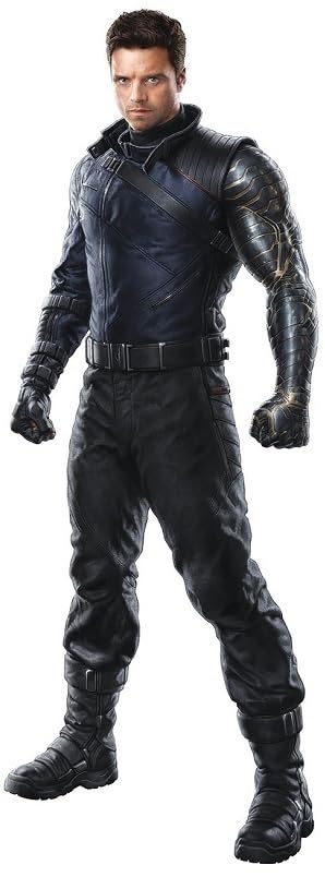 15 Inch Winter Soldier Bucky Barnes Captain America Shield Civil War Team Cap Marvel Avengers Comics Removable Wall Decal Sticker Art Home Decor Kids Room Boys Decoration 5 1/2 x 15 inches