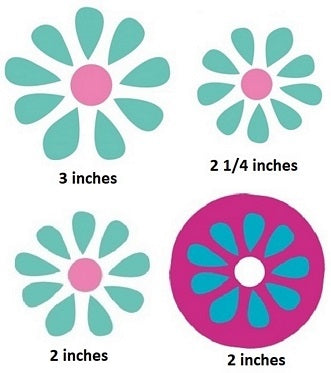 4 pcs Paw Patrol Girls Flower Logos Wall Decal Floral Removable Sticker Peel and Stick Art