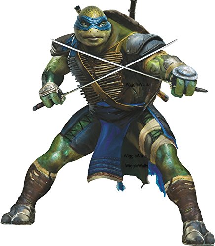 10 Inch Leonardo Leo Ninja Turtle TMNT Removable Peel Self Stick Wall Decal Sticker Art Kids Decor Boys Room 9 x 10 1/2 inches