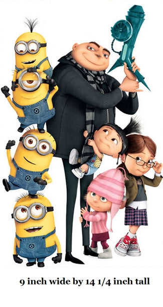 Gru Family Margo Edith Agnes Minions Wall Decal Despicable Me Minion Girls Removable Sticker Art Peel and Stick Home Room Decor 9 x 14.25 inches