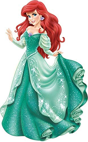 9 Inch Sparkle Glitter Ariel Decal Disney Little Mermaid Princess Princesses Removable Wall Sticker Art Walt Home Decor 6 by 9 inch C