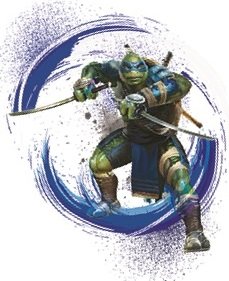4 Inch Leonardo Logo Leo Ninja Turtle TMNT Removable Peel Self Stick Wall Decal Sticker Art Kids Decor Boys Room 3 1/2 x 4 inches