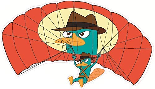 9 Inch Agent P Decal Perry The Platypus Phineas and Ferb Disney XD Repositionable Removable Peel Self Stick Wall Sticker Art Home Decor (Decoration for Walls Laptop Tumbler) 9 by 5 inch