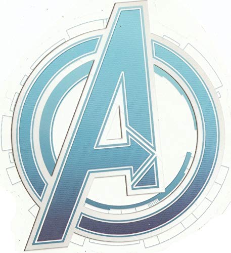 4 Inch Avengers A Logo Decal Symbol Marvel Comics Assemble Group Hulk Iron Man Captain America Thor Hawkeye Black Widow Removable Wall Sticker Home Decor Art 3 1/2 inch Wide x 4 inch Tall