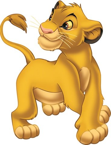 5 INCH Simba Cub The Lion King Movie Animal Removable Peel Self Stick Adhesive Vinyl Decorative Wall Decal Sticker Art Kids Room Home Decor Girl Boy Children Bedroom 4 x 5.5 inch Tall