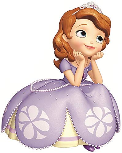 7 Inch Sofia The First Decal Disney Princess Repositionable Removable Peel Self Stick Wall Sticker Art Home Decor (Decoration for Walls Laptop Tumbler) 6 by 7 inch