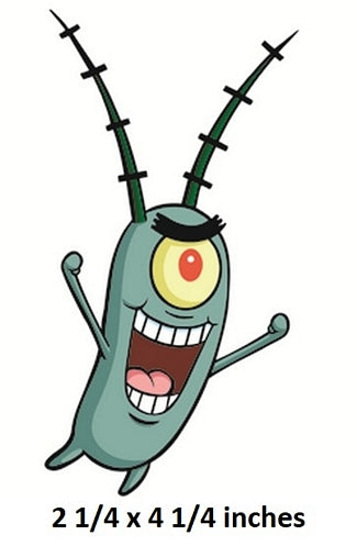 Cartoon character with antenna on a white background

Sheldon J. Plankton Wall Decal SpongeBob SquarePants Chum Bucket Removable Sticker Art Nickelodeon Peel and Stick Home Room Decor 2.25 x 4.25 inches