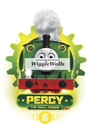 5 Inch Percy No. Number 6 The Small Engine Thomas The Tank and Friends Removable Wall Decal Sticker Art Home Decor 3 1/2 inches Wide by 5 inches Tall