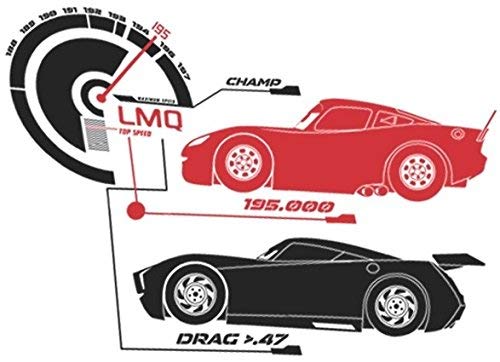 6 Inch Lightning McQueen Verses Jackson Storm Wall Decal Sticker Disney Pixar Cars 3 Movie Removable Peel Self Stick Adhesive Vinyl Decorative Art Room Home Decor Kids Room Racing Decor 6 by 4 inch