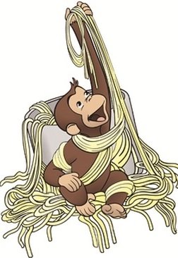 4 Inch Curious George Monkey Animal Removable Peel Self Stick Adhesive Vinyl Decorative Wall Decal Sticker Art Kids Room Home Decor Girl Boy Children Bedroom Nursery 3 x 4 inches Tall