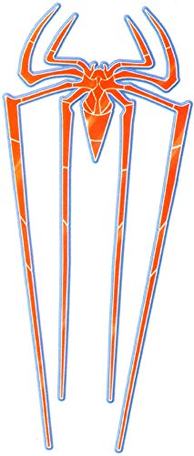 5 Inch Spider-Man Red Blue Logo Decal Spiderman Marvel Comics Removable Peel Self Stick Adhesive Vinyl Decoration Wall Sticker Art Kids Room Home Decor Boys Nursery 2 x 4 1/2 Inch