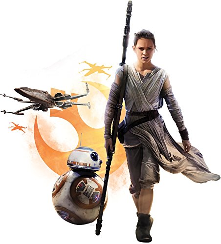 11 Inch Rey BB-8 Astromech Droid BB8 Resistance X Wing Star Wars Episode VII 7 The Force Awakens Removable Wall Decal Sticker Art Home Decor Kids Room-11 3/4 Inches Wide by 11 1/2 Inches Tall