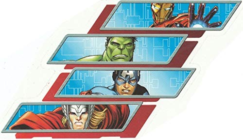 6 Inch Marvel Avengers Assemble Group Hulk Iron Man Captain America Thor Removable Wall Decal Sticker Home Decor 6 1/2 inch Wide x 4 inch Tall