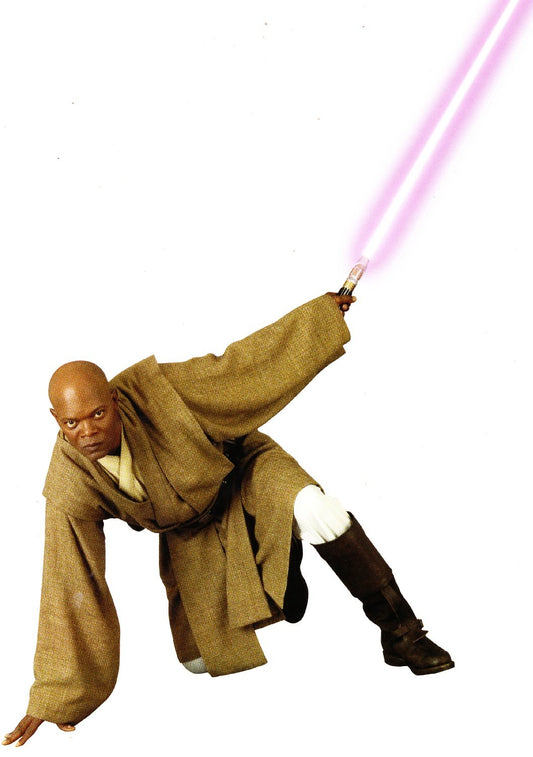 10 Inch Mace Windu Purple Lightsaber Jedi Knight Master Council Rebel Alliance Force Star Wars Phantom Menace Removable Wall Decal Sticker Art Home Decor-9 Inches Wide by 10 1/2 Inches Tall