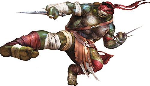 10 Inch Raph Raphael Ninja Turtle TMNT Removable Peel Self Stick Wall Decal Sticker Art Kids Decor Boys Room 10 x 11 inches