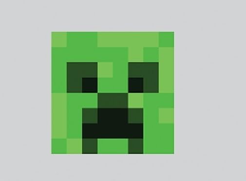 2.5" Creeper Logo Decal Minecraft Character Peel and Stick Wall Sticker Video Game Room Art Gamer Decor 2.5 x 2.5 inches