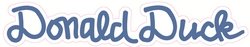 8 Inch Donald Duck Autograph Text Name Sign Words Letters Mickey Mouse Clubhouse Removable Wall Decal Sticker Art Signature Home Decor 7 3/4 inches Wide by 1 1/4 inches Tall