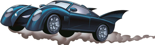 Batmobile Batman Motorcycle Bat Car Man Dark Knight DC Comics Justice League Beyond Begins Forever Origins Returns Removable Wall Decal Sticker Art Home Decor -16 Inch x 4 inch