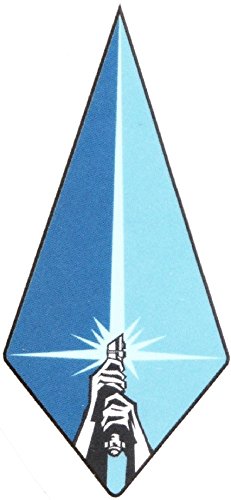 3 Inch Jedi Order Lightsaber Crest Insignia Knight Rebel Alliance Badge Force Light Saber Star Wars Removable Wall Decal Sticker Art Home Decor-1 1/4 Inches Wide by 2 3/4 Inches Tall