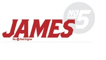 5 Inch James Red No. Number 5 Thomas The Tank Engine & Friends Removable Wall Decal Sticker Art Home Decor 5 1/2 inches Wide by 2 inches Tall