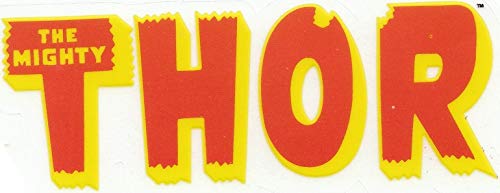 4 Inch Classic Vintage Thor Logo Marvel Comics Avengers Assemble Removable Wall Decal Sticker Art Home Decor 3 1/2 inch Wide x 1 1/2 inch Tall