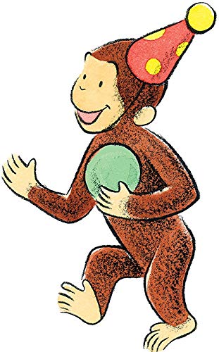 11 Inch Curious George Hat Decal Classic Storybook Monkey Removable Peel Self Stick Wall Sticker Art (Decoration for Walls Laptop Yeti Tumbler) Nursery Bedroom Home Decor 6 x 10 1/2 inch