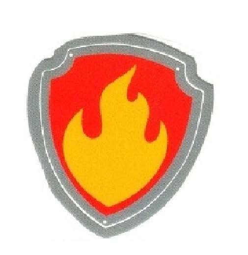1 Inch Marsall Fire Logo Wall Decal Patrol Pup Removable Peel Self Stick Sticker Art Home Kids Room Decor Decoration - 1 1/4 by 1 1/2 inches
